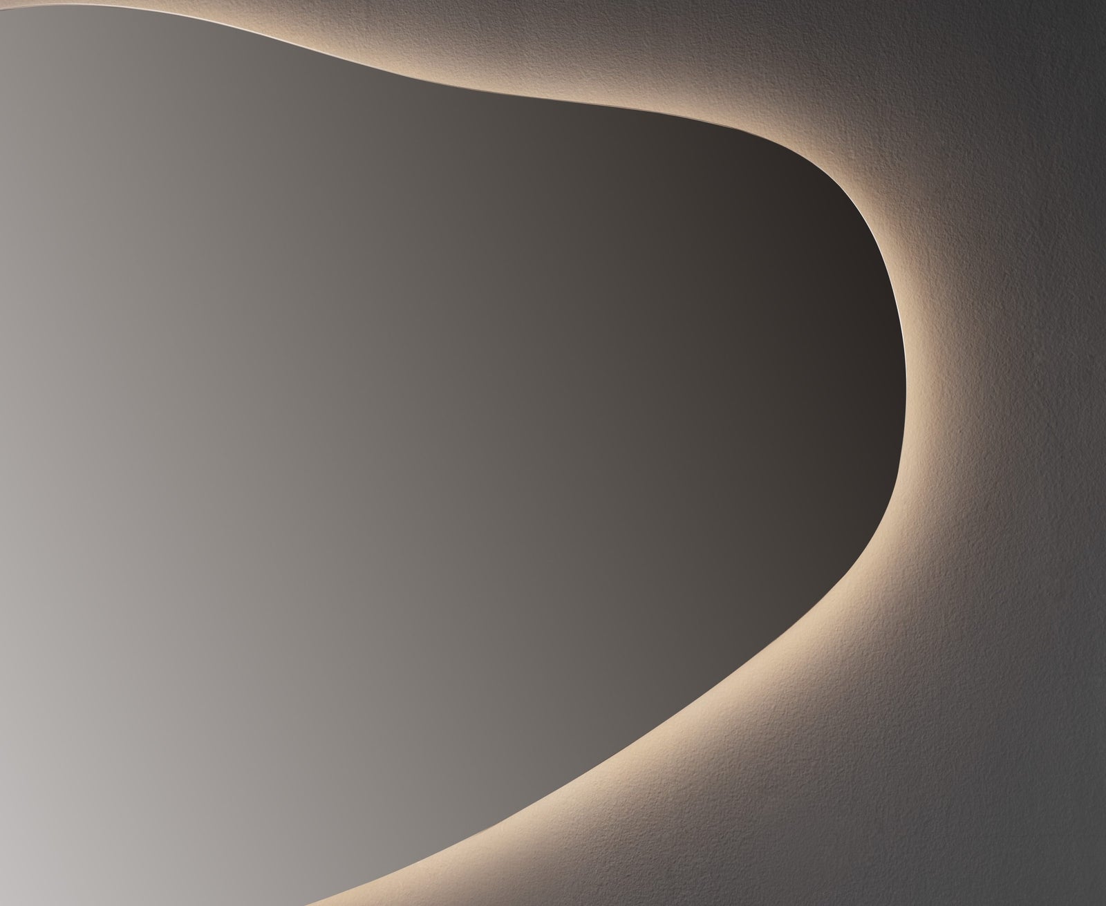Oglinda LED Asimetrica Premium 140×90 cm, Touch, 3 Tipuri Lumina – Calda, Rece, Naturala