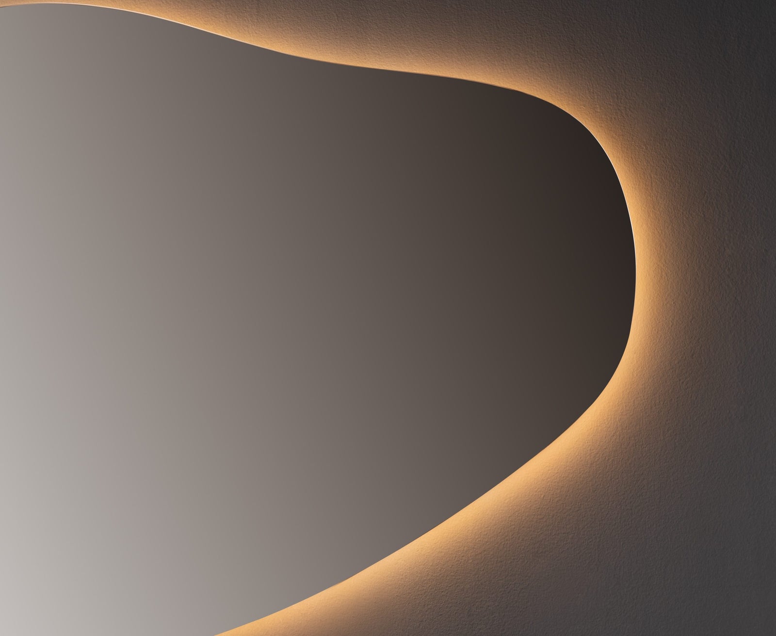 Oglinda LED Asimetrica Premium 140×90 cm, Touch, 3 Tipuri Lumina – Calda, Rece, Naturala